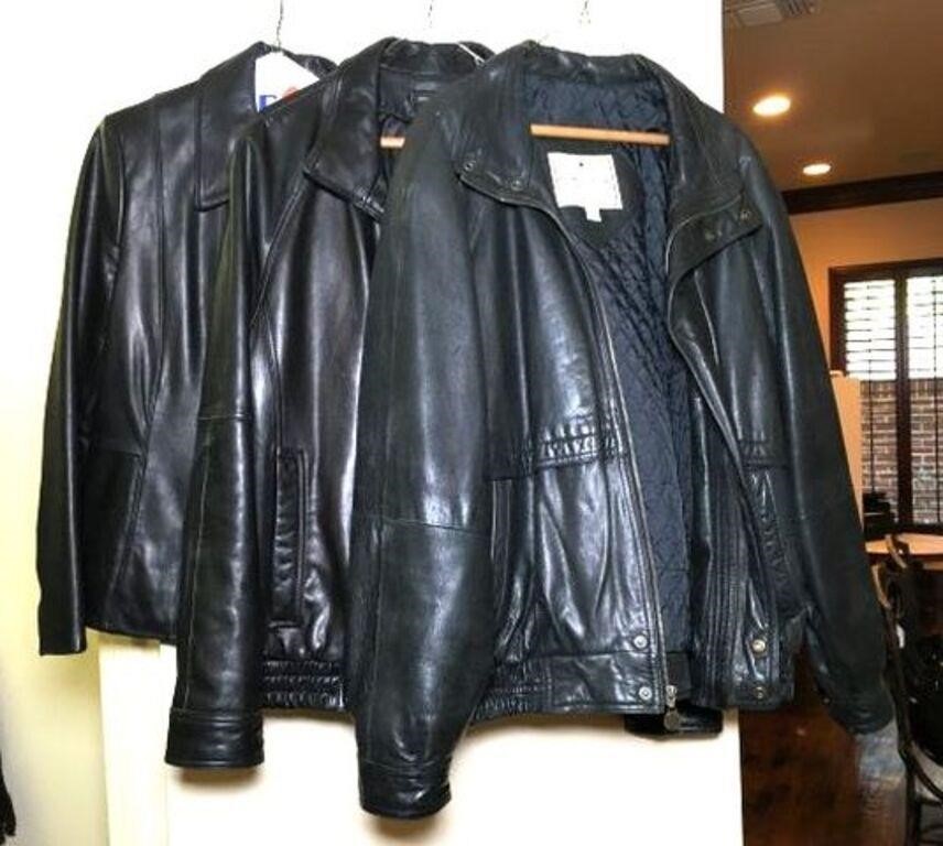 Men's Leather Jackets Lot of 3