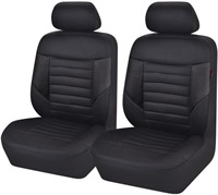 CAR PASS Automobile Front Seat Covers Set -BLACK