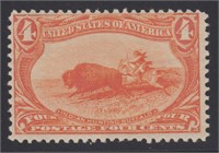 US Stamps #287 Mint NH 4 cent Trans-Mississippi is