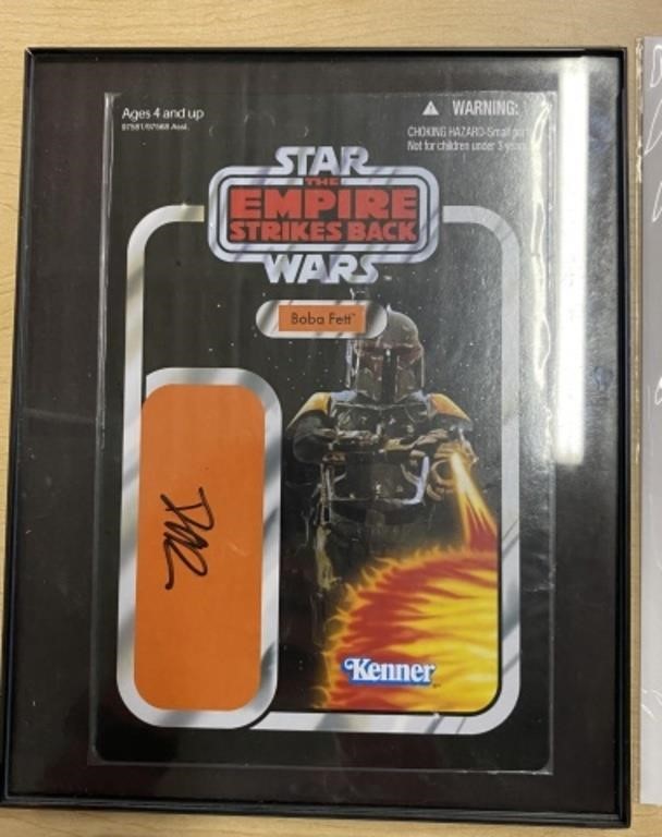 4 STAR WARS BACKING CARD PROOFS AND AUTOGRAPHS