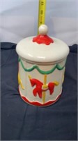 Vintage Carousel Cookie  Jar USA