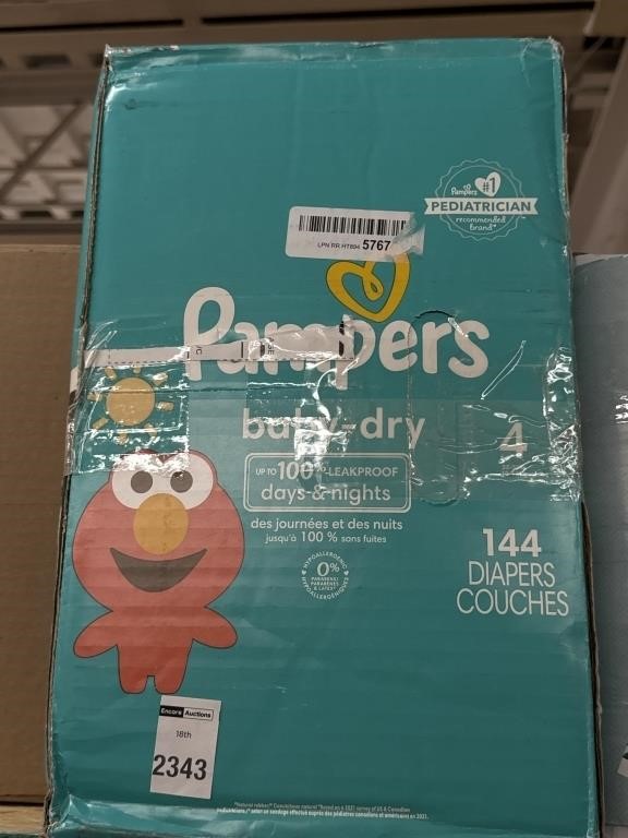 Diapers Size 4, 144 count - Pampers Baby Dry