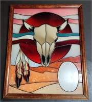 Native American Stained Glass Picture Frame