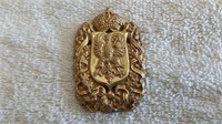 Vtg Miriam Haskell Imperial coat of arms brooch