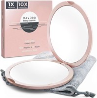 NEW Magnifying Compact Mirror 1x/10x WHITE