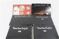 6 PROOF SETS: 3-1979, 2-1981 AND 1982