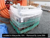 LOT, ASSORTED PVC PIPE SECTIONS IN THIS BIN (MUST