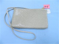 Vintage Whiting and Davis Cream Colored Mesh Purse
