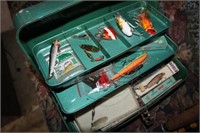 TACKLE BOX , FISHING POLES , ETC