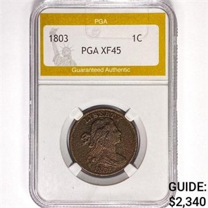 1803 Draped Bust Large Cent PGA XF45