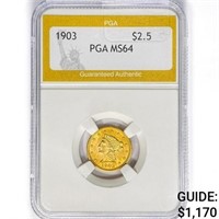 1903 $2.50 Gold Quarter Eagle PGA MS64