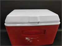 Red Rubbermaid Cooler