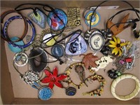 Lot of Brooches Necklaces and Bangles