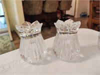 Vintage Crystal Salt & Pepper Shakers