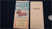 Lot of 2 Vintage 1943 Woozy Waggies Patterns