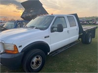 2000 Ford F350 4dr V10, 4wd Flat Bed