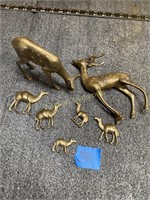 Brass Figure Roundup, Deer, Camels