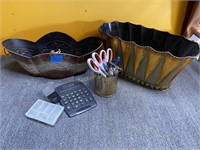 Metal Baskets & Office Supplies