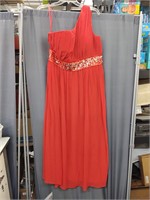 Ever Pretty Red One Shoulder Dress Sz 14