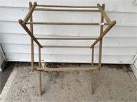 ANTIQUE FOLDING  WOODEN DRYING RACK