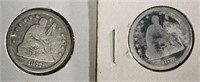 1876 AG & 1877 FINE SEATED QUARTERS