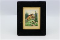 Miniature Painting Cabin in Woods