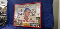 (1) Framed Mirrored "Ernie Banks" Memorabilia
