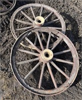 2- Antique Wagon Wheel