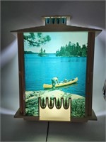 Vintage Hamm's beer Canoe light up advertising