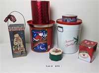 VINTAGE TINS, TRAY, AND BOXES