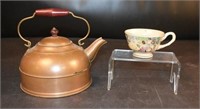 Revere Copper Tea Pot & Flower Cup