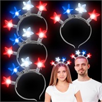 4 Pack 4th of July Accessories LED Headbands