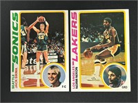 1978 Topps Jack Sikma & Norm Nixon RC’s