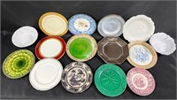 Mostly vintage w/ 2 vintage Majolica dishes