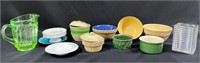 Misc. porcelain bowls, glass kitchenware (mini)