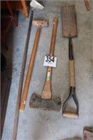 Shovel, Double Blade Axe, Sledgehammer & Hoe