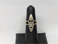 .925 Sterling Silver "Face" Ring