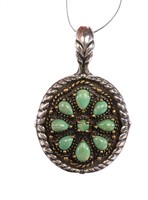 RELIOS AW STERLING & TURQUOISE PENDANT