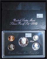 1992 U.S. Silver Proof Set (85¢ in 90% Silver).