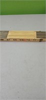 LUFKIN  6' Wood folding  Ext.Ruler with brass ends