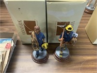 2 RED HATS OF COURAGE FIGURINES-#1 & #2