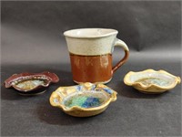 Art Pottery Mug & Trinket Dishes