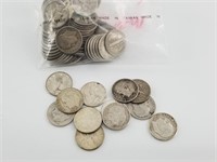 56 Silver dimes Roosevelt x 49, Mercury x 16, and