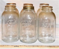 LOT - SIX 1/2 GAL CANNING JARS