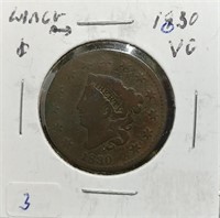 S: 1830 VG LARGE CENT