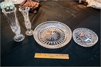 (2) Crystal Dishes