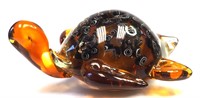 Murano Millefiori Art Glass Turtle Paperweight