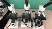 (3)PARCO Single Eye 3 Mag Microscopes