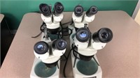 (4) PARCO Dual Lense Microscopes
