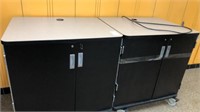 (2) Rolling Composite Cabinet with Power Strips